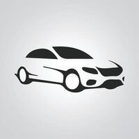 auto pictogrammen, wijnoogst auto's, uniek pictogrammen, en een auto logo met een zilver achtergrond, vector illustratie