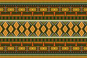 naadloos ontwerp patroon, traditioneel meetkundig bloem zigzag patroon Kerstmis geel geel groen wit vector illustratie ontwerp, abstract kleding stof patroon, aztec stijl voor afdrukken textiel