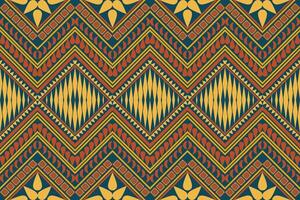 naadloos patroon met vormen meetkundig etnisch oosters ikat patroon traditioneel ontwerp voor achtergrond,tapijt,behang,kleding,inwikkeling,batik,stof illustratie.borduurwerk stijl. vector