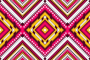 aztec tribal meetkundig vector achtergrond in zwart rood geel wit naadloos streep patroon. traditioneel ornament etnisch stijl. ontwerp voor textiel, kleding stof, kleding, gordijn, tapijt, ornament, inpakken.