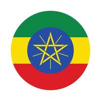 Ethiopië nationaal vlag vector icoon ontwerp. Ethiopië cirkel vlag. ronde van Ethiopië vlag.