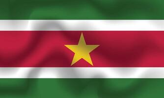 vlak illustratie van de Suriname vlag. Suriname nationaal vlag ontwerp. Suriname Golf vlag. vector