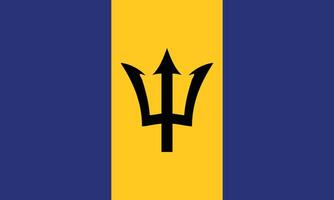 vlak illustratie van Barbados vlag. Barbados nationaal vlag ontwerp. vector