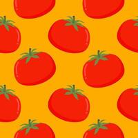 rood tomaten naadloos patroon vector illustratie. vers groenten. voedsel achtergrond. Super goed voor voedsel omhulsel papier, verpakking. ecologisch vegetarisch voedsel achtergrond. boerderij markt Product.