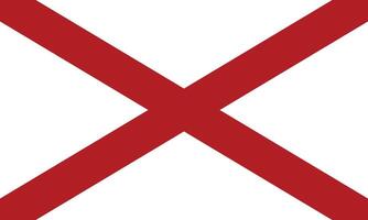 vlak illustratie van Alabama staat vlag. Alabama staat vlag ontwerp. Alabama Golf vlag. vector