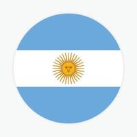vlak illustratie van Argentinië nationaal vlag. Argentinië cirkel vlag. ronde van Argentinië vlag. vector