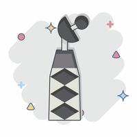 icoon signaal toren. verwant naar leger en leger symbool. grappig stijl. gemakkelijk ontwerp illustratie vector