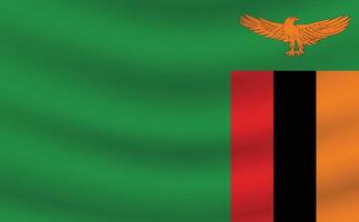 vlak illustratie van Zambia nationaal vlag. Zambia vlag ontwerp. Zambia Golf vlag. vector