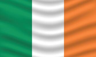 vlak illustratie van Ierland nationaal vlag. Ierland vlag ontwerp. Ierland Golf vlag. vector