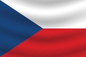 vlak illustratie van de Tsjechisch republiek nationaal vlag. Tsjechisch republiek vlag ontwerp. Tsjechisch republiek Golf vlag. vector
