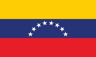 vlak illustratie van Venezuela vlag. Venezuela nationaal vlag ontwerp. vector