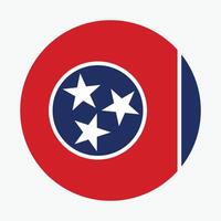 Tennessee vlag vector icoon ontwerp. Tennessee cirkel vlag. ronde van Tennessee vlag.