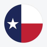 Texas vlag vector icoon ontwerp. Texas cirkel vlag. ronde van Texas vlag.