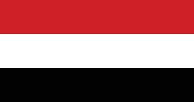 vlak illustratie van de Jemen vlag. Jemen nationaal vlag ontwerp. vector