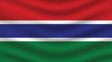 vlak illustratie van Gambia nationaal vlag. Gambia vlag ontwerp. Gambia Golf vlag. vector