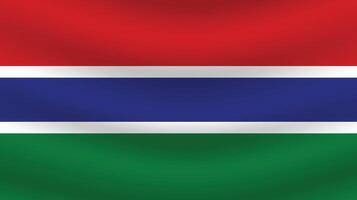 vlak illustratie van Gambia nationaal vlag. Gambia vlag ontwerp. Gambia Golf vlag. vector