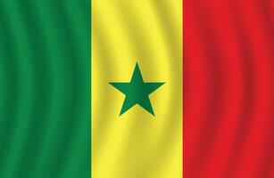 vlak illustratie van Senegal nationaal vlag. Senegal vlag ontwerp. Senegal Golf vlag. vector