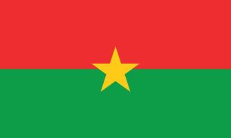 vlak illustratie van Burkina faso nationaal vlag. Burkina faso vlag ontwerp. vector