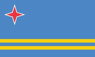 vlak illustratie van aruba vlag. aruba nationaal vlag ontwerp. vector