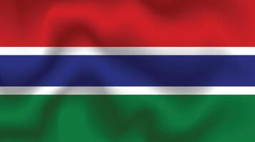 vlak illustratie van Gambia nationaal vlag. Gambia vlag ontwerp. Gambia Golf vlag. vector