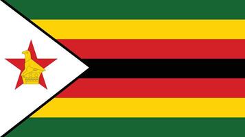 vlak illustratie van Zimbabwe nationaal vlag. Zimbabwe vlag ontwerp. vector