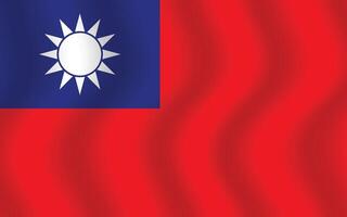 vlak illustratie van Taiwan nationaal vlag. Taiwan vlag ontwerp. Taiwan Golf vlag. vector