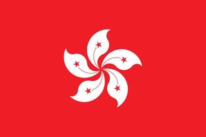 vlak illustratie van de hong Kong nationaal vlag. hong Kong vlag ontwerp. vector