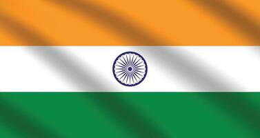 vlak illustratie van de Indië vlag. Indië nationaal vlag ontwerp. Indië Golf vlag. vector