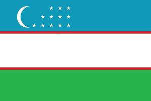 vlak illustratie van Oezbekistan vlag. Oezbekistan nationaal vlag ontwerp. vector