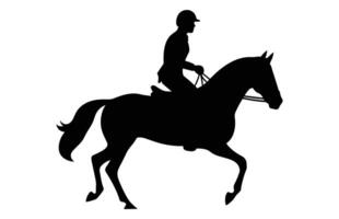 eventing paard silhouet vector geïsoleerd Aan een wit achtergrond