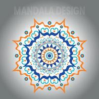 luxe, mandala ontwerp, vintage, illustratie, abstract, vector, mehndi, traditioneel, grens, afdrukken, grafisch, vector