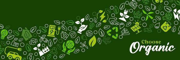 biologisch keuze ,ecologie concept. opslaan wereld vector illustratie poster