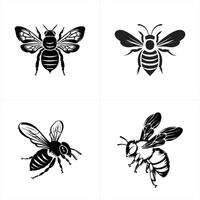 honing bij met icoon voor logo vector