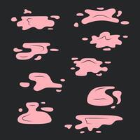 element ontwerp van roze water plas illustratie ontwerp verzameling pak vector