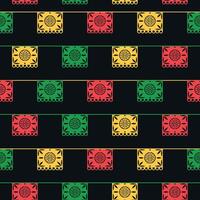 papel picado naadloos patroon cinco de mayo decoratie vector