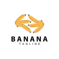 banaan logo ontwerp vers plantage boer banaan fruit vector silhouet sjabloon illustratie