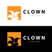 gemakkelijk kleurrijk clown hoed logo gemakkelijk circus komiek uitrusting ontwerp sjabloon illustratie vector