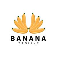 banaan logo ontwerp vers plantage boer banaan fruit vector silhouet sjabloon illustratie