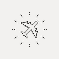 vliegtuig lijn icoon, vector illustratie