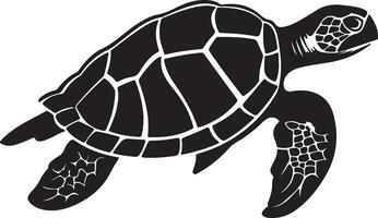 schildpad silhouet vector illustratie wit achtergrond