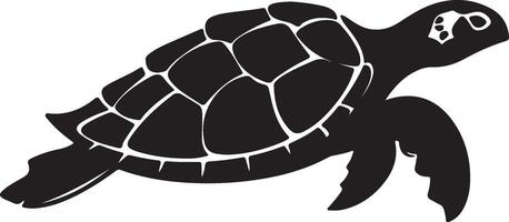 schildpad silhouet vector illustratie wit achtergrond
