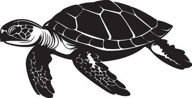 schildpad silhouet vector illustratie wit achtergrond