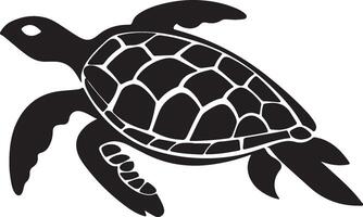 schildpad silhouet vector illustratie wit achtergrond