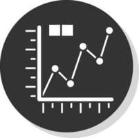 lijn diagram glyph grijs cirkel icoon vector