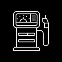 benzinestation lijn omgekeerd pictogram vector