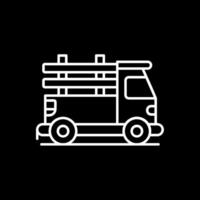 oppakken vrachtauto lijn omgekeerd icoon vector