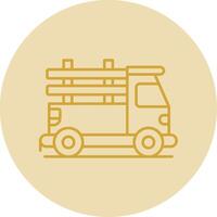 oppakken vrachtauto lijn geel cirkel icoon vector