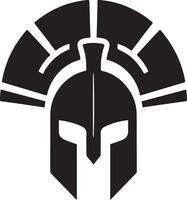 minimaal spartaans helm vector zwart kleur silhouet, wit achtergrond 19