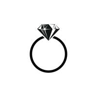 diamant verloving ring icoon . ring met edelsteen. ring diamant verloving. bruiloft ring met diamant icoon geïsoleerd vector illustratie