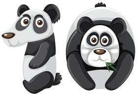 Nummer tien met pandakarakter vector